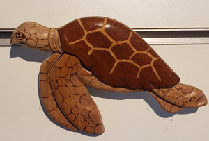 Turtle (Honu) Wood Inlay 6 1/4"wide 4"tall
