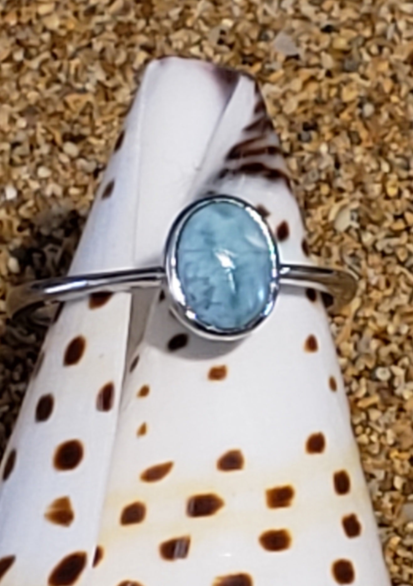 Larimar Oval Ring Size 5 to 10